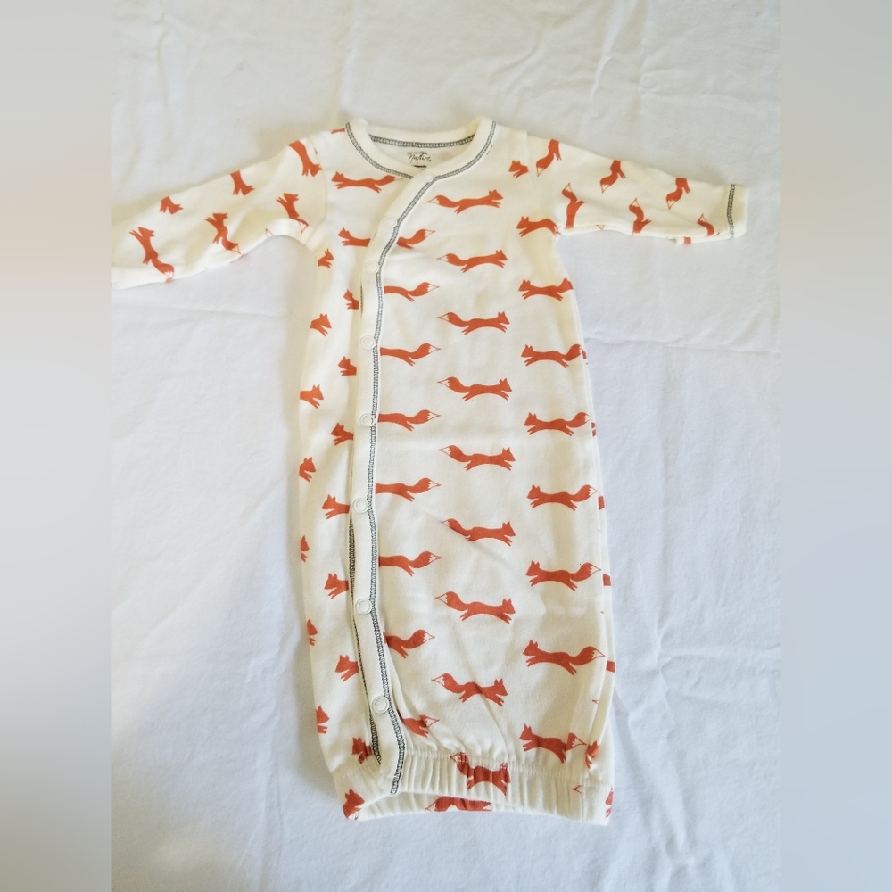 Touched by Nature Premie Organic cotton running fox gown